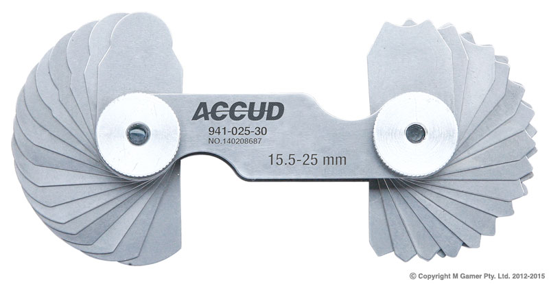 15.5-25mm Radius Gauge